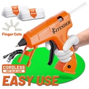 Multi-Purpose Hot Glue Gun Set, Mini Fast-Heating Hot Melt Glue Gun with 30 Glue Sticks, Silicone Mat and Finger Caps, for DIY Crafts, Home Repair and Art Making