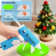 Multi-Purpose Hot Glue Gun Set, Mini Fast-Heating Hot Melt Glue Gun with 30 Glue Sticks, Silicone Mat and Finger Caps, for DIY Crafts, Home Repair and Art Making