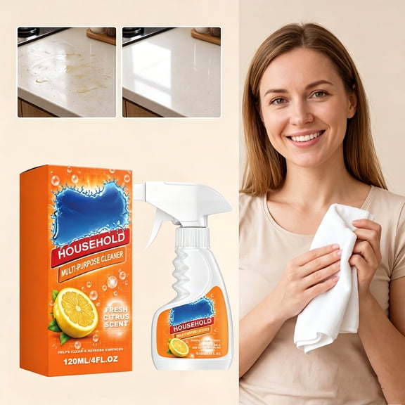 Multi Purpose Household Cleaner,Concentrated All Purpose Degreaser For Kitchen Bathroom,Furniture Tile Stain Remover,Mild Non Corrosive Dilutable Formula,One Spray Whole House Solution