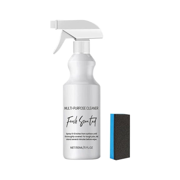 Multi-Purpose Household Cleaner for Kitchen, Bathroom, and Whole House Cleaning, Gentle Formula, 150ml Bottle - White