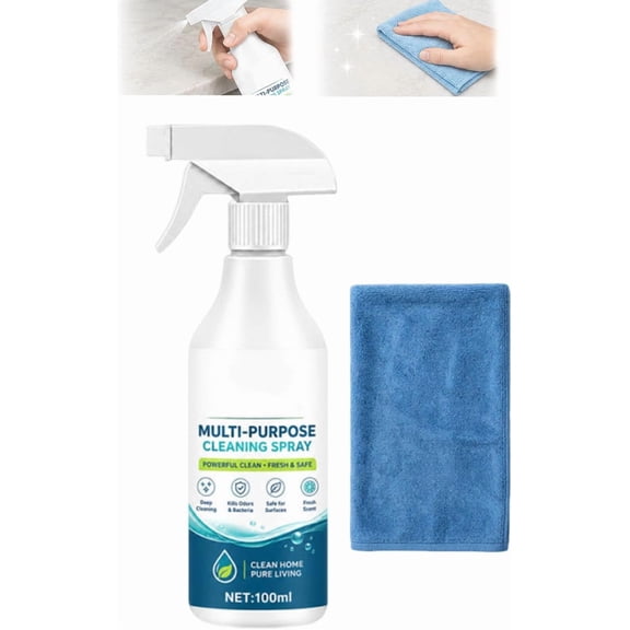 Multi-Purpose Household Cleaning Spray, All Purpose Cleaner Spray | Multi-Purpose Household Cleaning Spray,100ML Multipurpose Foam Cleaner(1pcs)