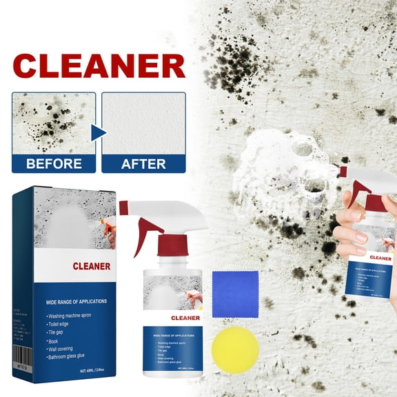 Multi-Purpose Household Stain Grime Remover Spray, Deep Cleaner for Tile Gaps, Toilet Edges, Bathroom Glass Seals and Wall Coverings with Targeted Spray Nozzle