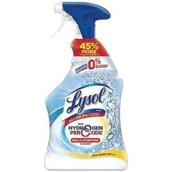 Multi-Purpose Hydrogen Peroxide Cleaner, Citrus Sparkle Zest, 32 Oz Trigger Spray Bottle, 9/Carton