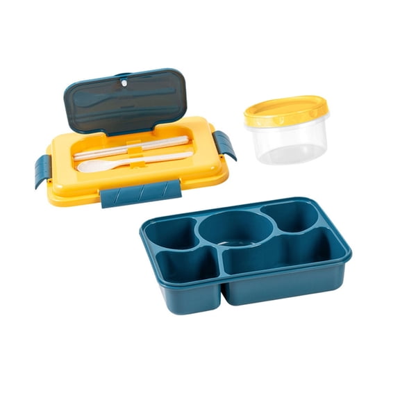 Multi Purpose Insulated Food Container With Separate Sections Soup Holder Utensils Microwave Safe For Hot Meals