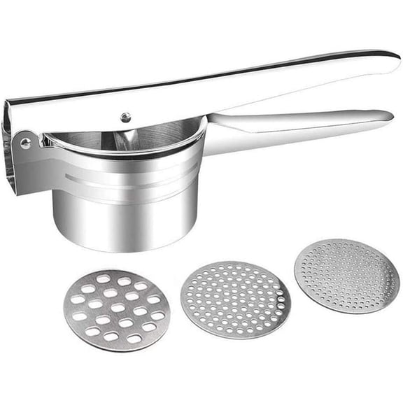 Multi Purpose Kitchen Tool, Potato Rice Maker Non Slip Grip For Smooth Mash, Vegetable Puree Maker 18 8 Stainless Steel Ergonomic Design Large Capacity For All Types Of Vegetables
