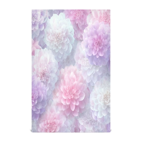 Multi-Purpose Kitchen Towels 28x18 Inch Dishcloths with Hanging Loop Decorative and Practical Towels for Kitchen, Dining Cute Pastel Watercolor Floral