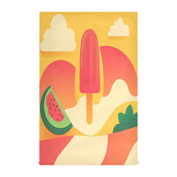 Multi-Purpose Kitchen Towels 28x18 Inch Dishcloths with Hanging Loop Decorative and Practical Towels for Kitchen, Dining Nature-themed Summer