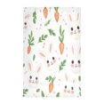 thumbnail image 1 of Multi-Purpose Kitchen Towels 28x18 Inch Dishcloths with Hanging Loop Decorative and Practical Towels for Kitchen, Dining White Rabbits and Carrots, 1 of 7