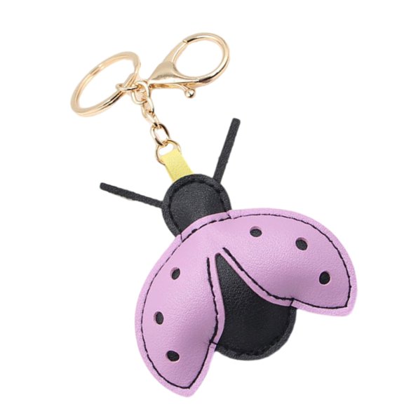 Multi Purpose Ladybeetle Keychain Faux1eatherDecorative Clip For Keys Purses Cars