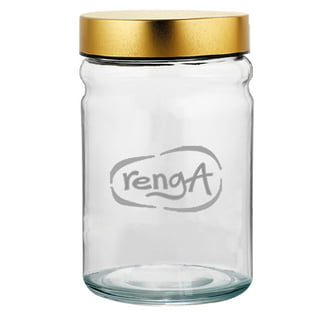 Spice Glass Jars Kit in Gold, 2 Different Sizes Available