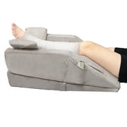 WDBBYL Leg Elevation Pillow, Adult, Removable Cover, Faux Velvet, 1 Pack