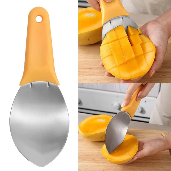 Multi-Purpose Mango Slicer Scooping Spoon, Multifunctional Slicer Jq