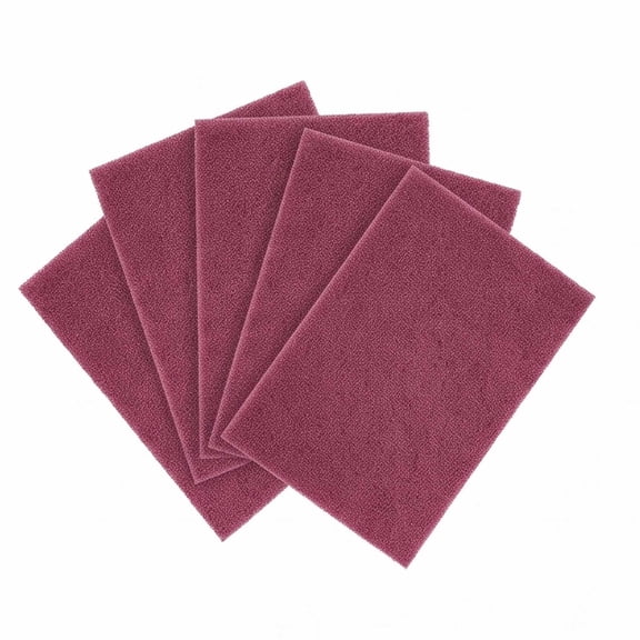 Multi-Purpose Maroon Scuff Hand Pad,7447-400 Grit Sanding Pad,Square 5in x 8in for Kitchen Use and Auto Paint Work (5PCS)