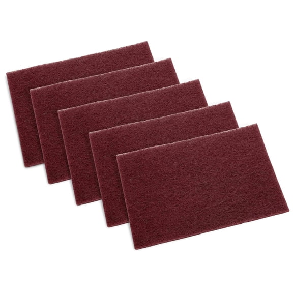 Multi-Purpose Maroon Scuff Hand Pad,7447-400 Grit Sanding Pad,Square 5in x 8in for Kitchen Use and Auto Paint Work (5PCS)
