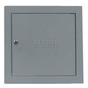 Multi Purpose Metal Access Panel, Key Lock, 22"Wx22"H, Gray