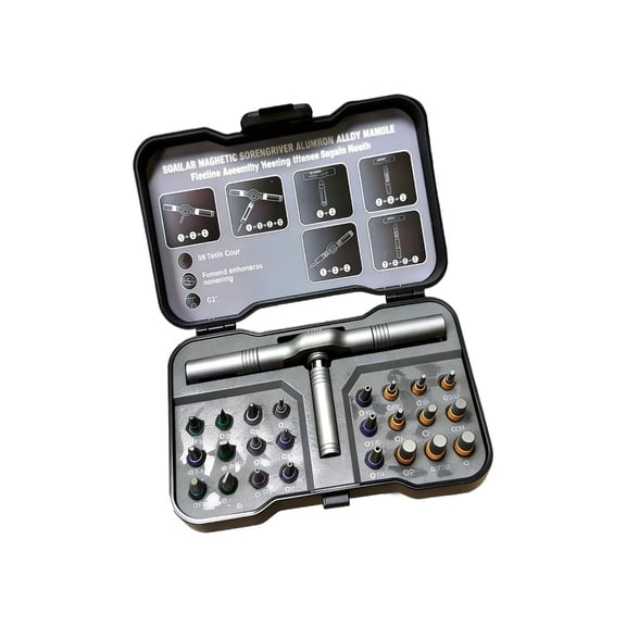 Multi Purpose Metal Steel Screwdriver Set With Detachable Shaft For Home And Workplace