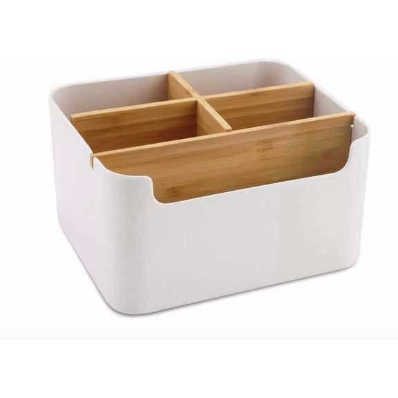 Multi-Purpose Organizer & Storage Box, Remote Control Holder, MakeUp holder, Modern Desk Side Organizer, Bathroom Caddy for Home/ Office - Desk Storage Box, Cell Phone Box, Pen & Pencil Holder