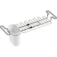 thumbnail image 1 of Multi-Purpose Over-The-Sink Drying Rack, Caddy with Kitchen Towel Bar Holder, Soaking Cup. Expandable 14.6" to 17.6", White, 1 of 2