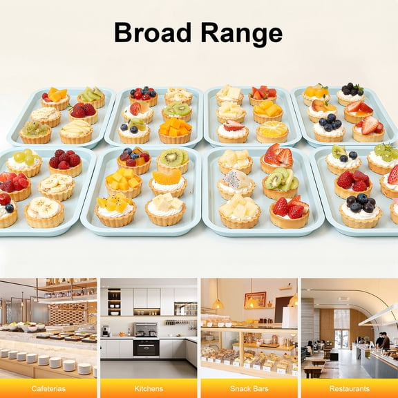 Multi-Purpose PP Food Trays, 9.92lbs Net Weight, 14.76*11.02*8.86in Package for Hotels, Schools, Hospitals & Home Kitchens, Durable Injection-Molded Design