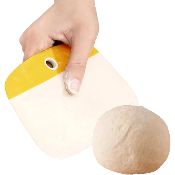 Multi-Purpose Pastry Bench Scraper with Measurement Scale, Food-Grade PP Dough Divider & Cutter Tool for Home Baking & Bread Making (K)