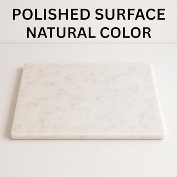 Multi-Purpose Pastry Marble Tray Cutting Board Slab With Non-Slip Feet For Stability & Scratch Protection For Countertop. Easy To Clean,Trivet (8x12)
