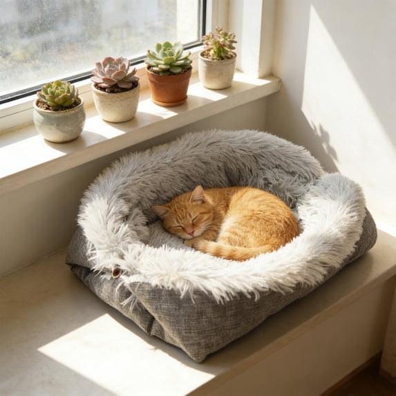 Multi-Purpose Pet Bed Mat-Non-Slip Washable Soft Cushion for Indoor Outdoor Use