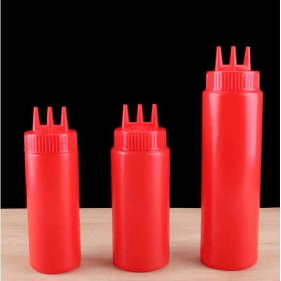 Multi-Purpose Plastic Bottle with Nozzle: for Oil, Jam, Ketchup, Salad Dressing, and Decorations | High-Quality Condiment Dispenser