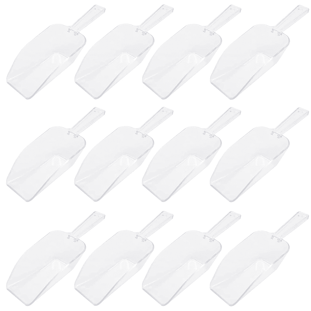 MultiPurpose Plastic Clear Kitchen Scoops, Ice Scoop for Weddings