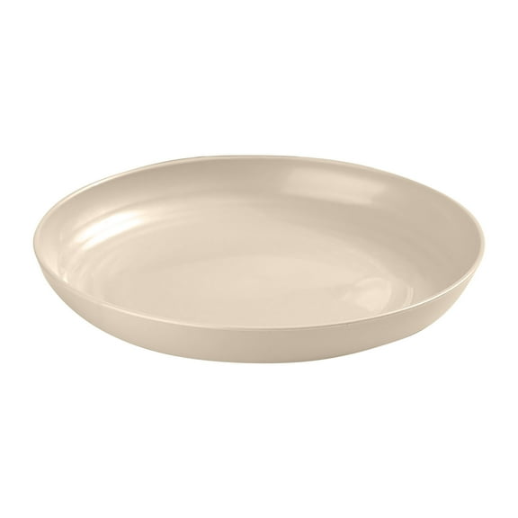 Multi-Purpose Plastic Dinner Plates 8-Inch Round Non-Slip Salad Bowls Household Serving Plates with Raised Edge Reusable Food Dish Garbage Plates