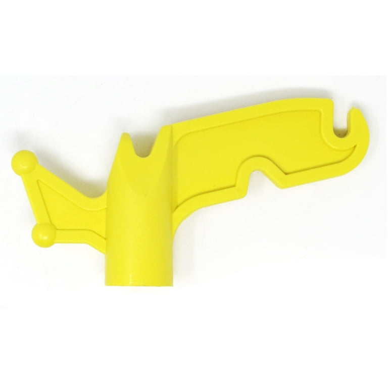 Multi-Purpose Plastic Handy Hook Utility Hook Screw On Pole Attachment -  Hang Christmas lights bird feeders - Yellow / 1 Pack