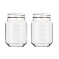 thumbnail image 1 of Multi Purpose Plastic Mason Jar, Regular Mouth, Gold Lids, Glass Pudding Jars, Yogurt Jars Ideal for Jam, Honey, Wedding Favors, Shower Favors, Food Grade Materials, Jar of 2, 16 OZ Per Jar, 1 of 1