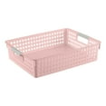 thumbnail image 1 of Multi-Purpose Plastic Storage Basket Pink Waterproof Organizer Bin for Bathroom Shower Laundry Toy Desktop Organization Easy to Clean, 1 of 6