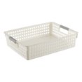 thumbnail image 1 of Multi-Purpose Plastic Storage Basket White Waterproof Organizer Bin for Bathroom Shower Laundry Toy Desktop Organization Easy to Clean, 1 of 6
