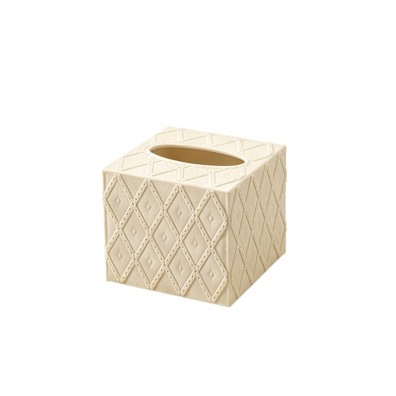 Multi-Purpose Plastic Tissue Box Holder for Home, Office, Car and Bathroom Storage(Beige)