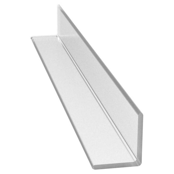 Multi-Purpose Polycarbonate Angle Jamb for 1/4" to 1/2" Glass - 95 in long