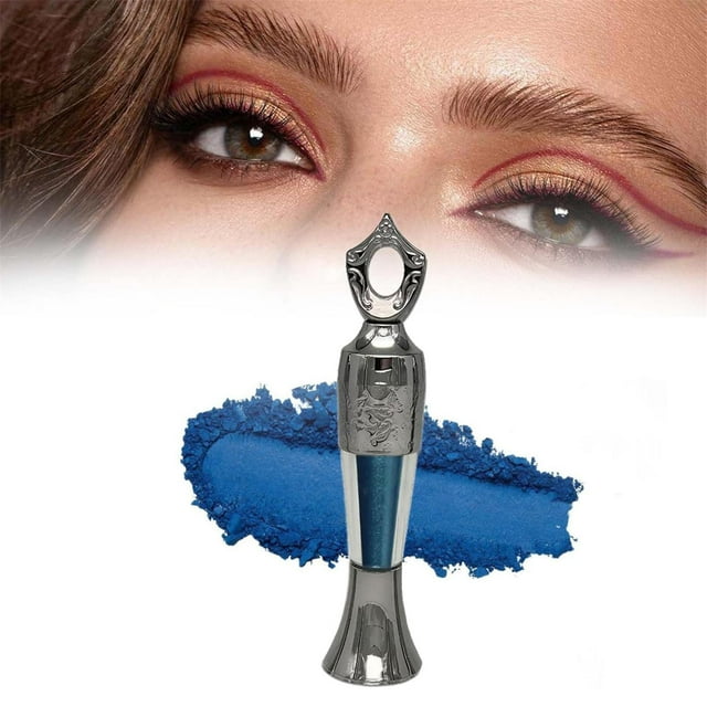 Multi-Purpose Powder Eyeliner Pen - Buildable Blue Kohl for Natural or Glam Eye Makeup‌