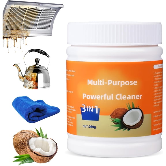 Multi-Purpose Powerful Cleaner for Kitchen, Heavy Kitchen Duty Degreaser, All-Purpose Cleaner Removes Stains on Microwave, Oven & Stove Top (260g)