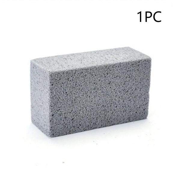 Multi-Purpose Pumice Stone Cleaner, Gray Heavy-Duty Cleaning Block for Grills, Toilets, Baking Pans and Pool Surfaces