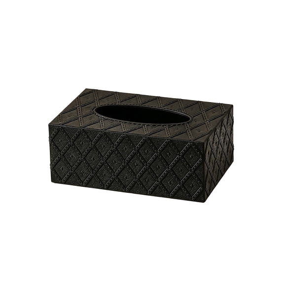 Multi-Purpose Refillable Tissue Box Holder for Home, Office, and Car - Durable Plastic Design with Wide Mouth Opening and Easy Cleaning(Black)