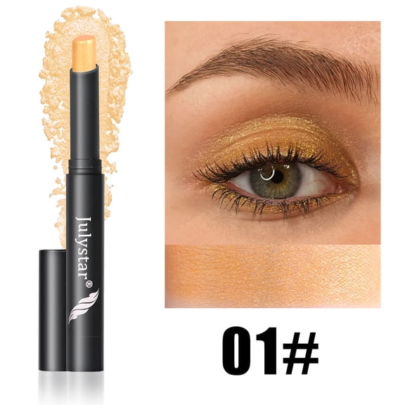 Multi-Purpose Rotatable Eyeshadow Stick by Julystar, Waterproof Shimmer Matte Cream Stick for Eye Contour Highlight Lip Daily & Festival Quick Makeup