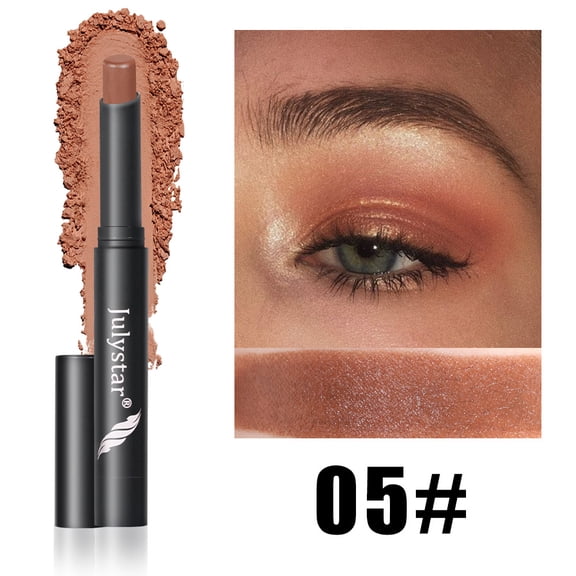 Multi-Purpose Rotatable Eyeshadow Stick by Julystar, Waterproof Shimmer Matte Cream Stick for Eye Contour Highlight Lip Daily & Festival Quick Makeup