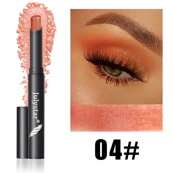Multi-Purpose Rotatable Eyeshadow Stick by Julystar, Waterproof Shimmer Matte Cream Stick for Eye Contour Highlight Lip Daily & Festival Quick Makeup