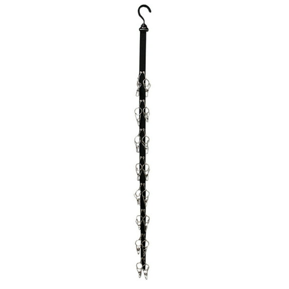 Multi-Purpose Rotating Coat Rack with 16 Adjustable Clips for Space-Saving Organization