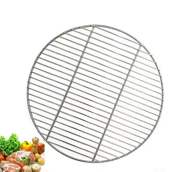 Multi-Purpose Round BBQ Grill Net, Stainless Steel Round Wire Grill Grate, Cooking Rack Stainless Steel Barbecue Grill Grid, Steaming Cooling Barbecue Rack For Outdoor Barbecue, Camping, Picnic