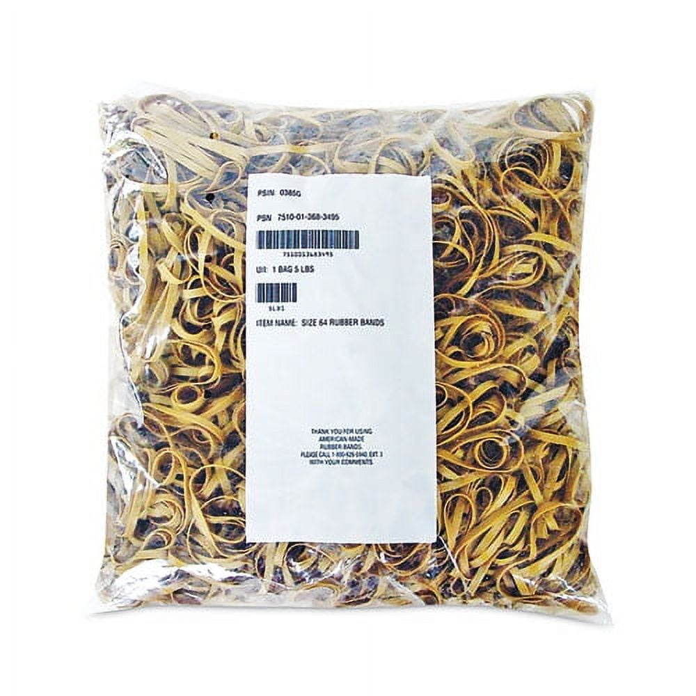 Multi-Purpose Rubber Band, Size 64, Crepe, 2,125 Count | Bundle of 5 Each