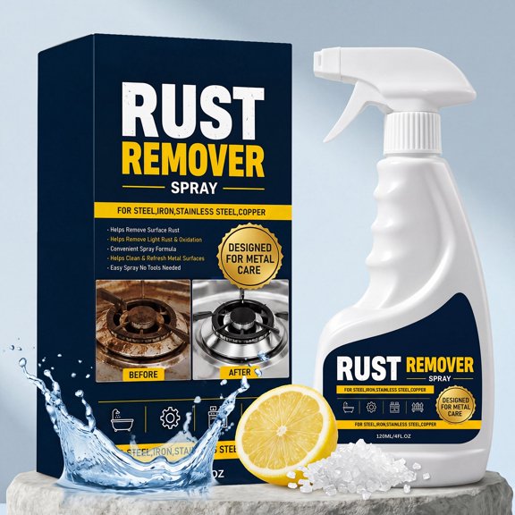 Multi Purpose Rust Remover Spray with Fine Mist Nozzle, 4 fl oz