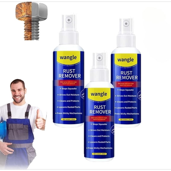 Multi-Purpose Rust Remover Spray for Metal Tools and Cars, Anti-Rust Lubricant for Chains
