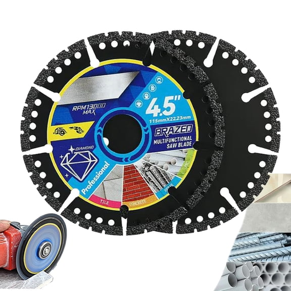 Multi-Purpose Saw Blades : Cut Through Anything for Unmatched Power and Precision, 4.5" Diamond Cutting Blades, Heavy Duty Angle Grinder Discs for Cutting Marble/Quartz/Stone/Tile/Metal/Plastic