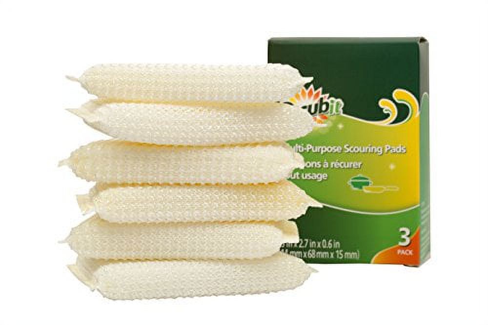 Scrub and Wipe Cleaning Sponges [10 Pack] SCRUBIT Dual Sided Scouring