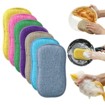 Multi-Purpose Scrub Sponges Kitchen,Colorful Kitchen Sponges,Dish Sponges Kitchen,Cleaning Sponges,Non-Scratch Microfiber Sponge for Efficiently Cleaning Dishes,Pots,Pans,1Pcs